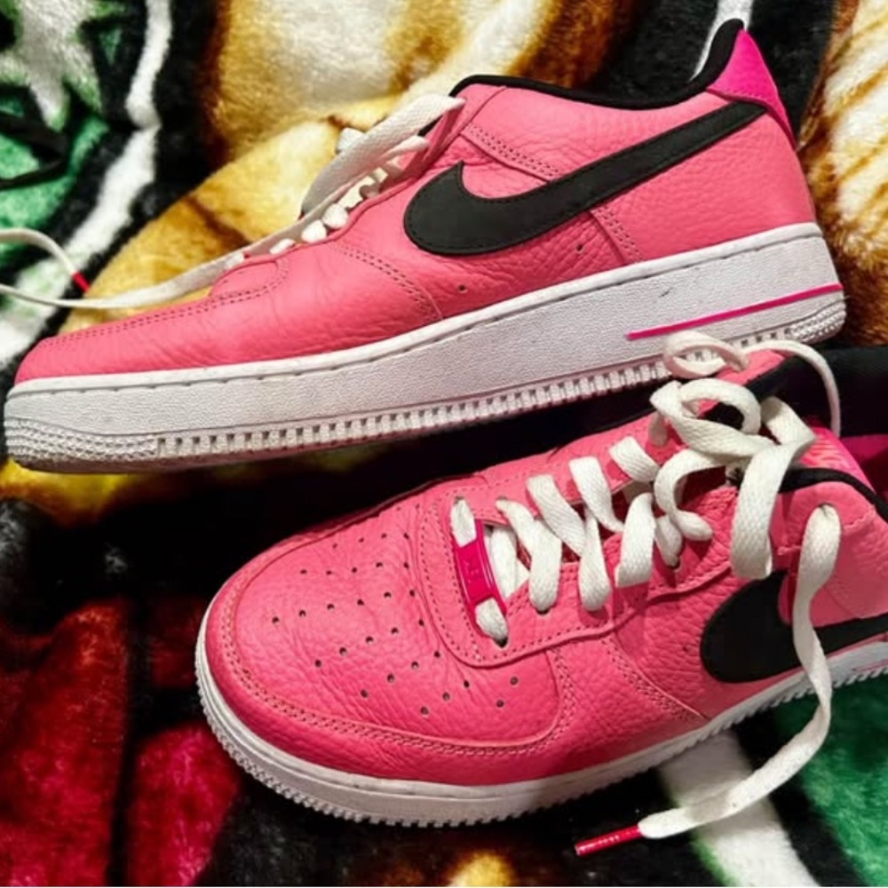 Nike Air Force 1 '07 LV8 Men's Shoes Size-8 , Pink Gaze/Black-white